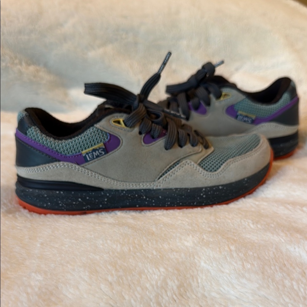 LEMS Women’s Gray and Purple Sneakers